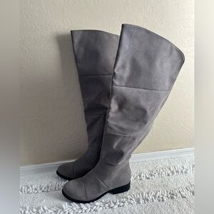 New Gray over the knee boots.